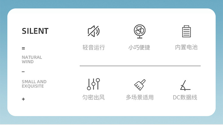 USB小风扇创意卡通电风扇学生便捷式手持充电风扇静音便携式详情2