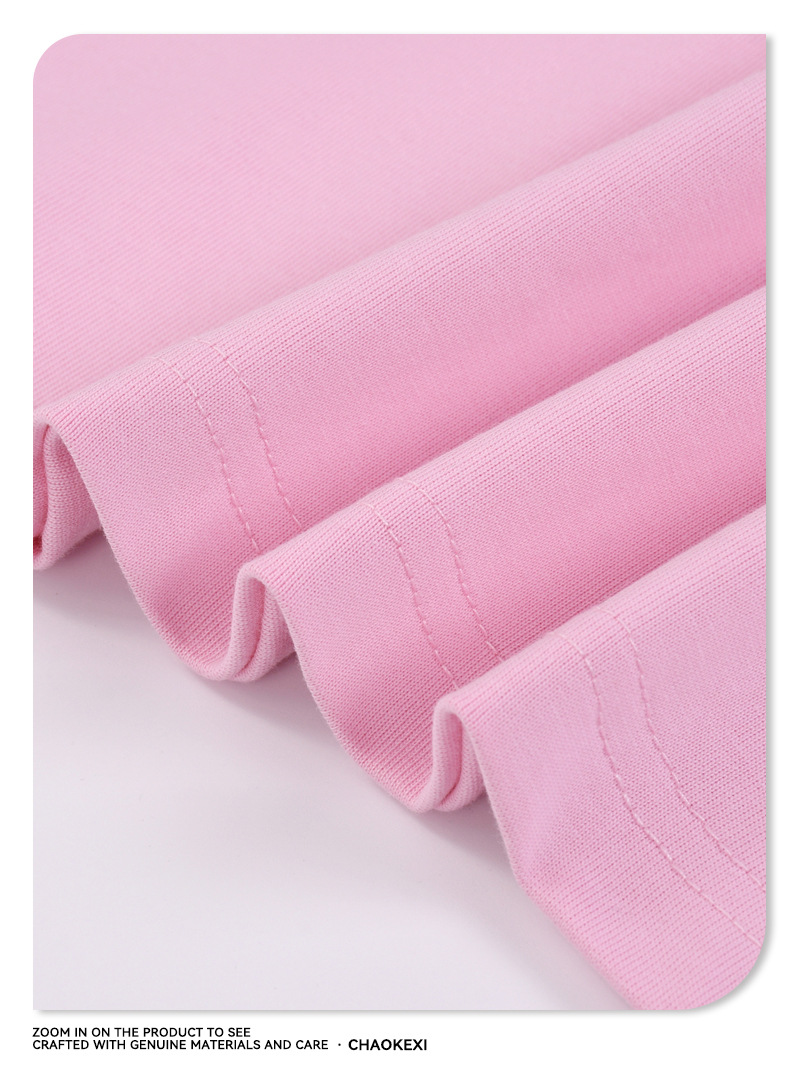 CKX2026夏季美式275g高品质潮牌纯棉t落肩纯色男潮青少年短袖T恤详情17