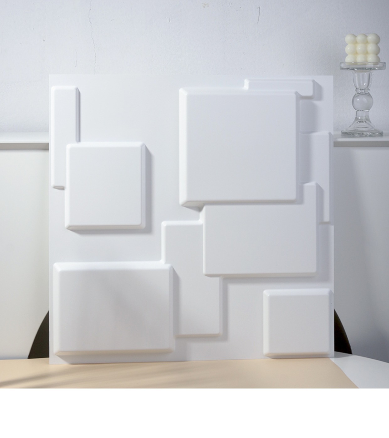 3D wall panel立体浮雕背景墙板贴客厅餐厅办公室民宿酒店KTV展厅遮丑墙壁PVC板跨境3D墙板绿生新材料详情18