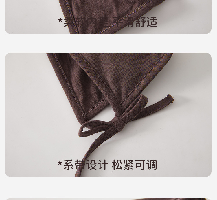 婴儿帽秋冬款纯棉新生婴幼儿春秋护卤门帽A类无骨宝宝可爱胎帽详情13