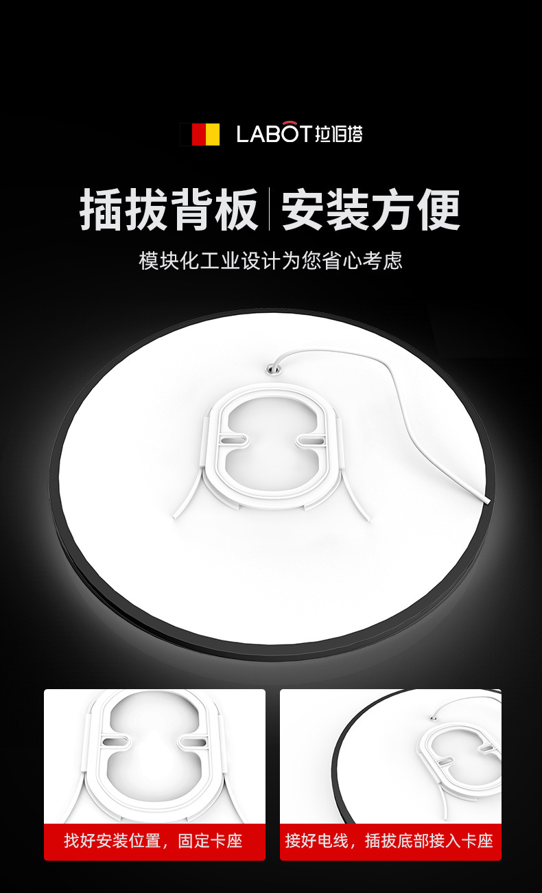 超薄圆形LED灯具批发阳台卧室灯客厅灯家用过道走廊灯三防吸顶灯详情13