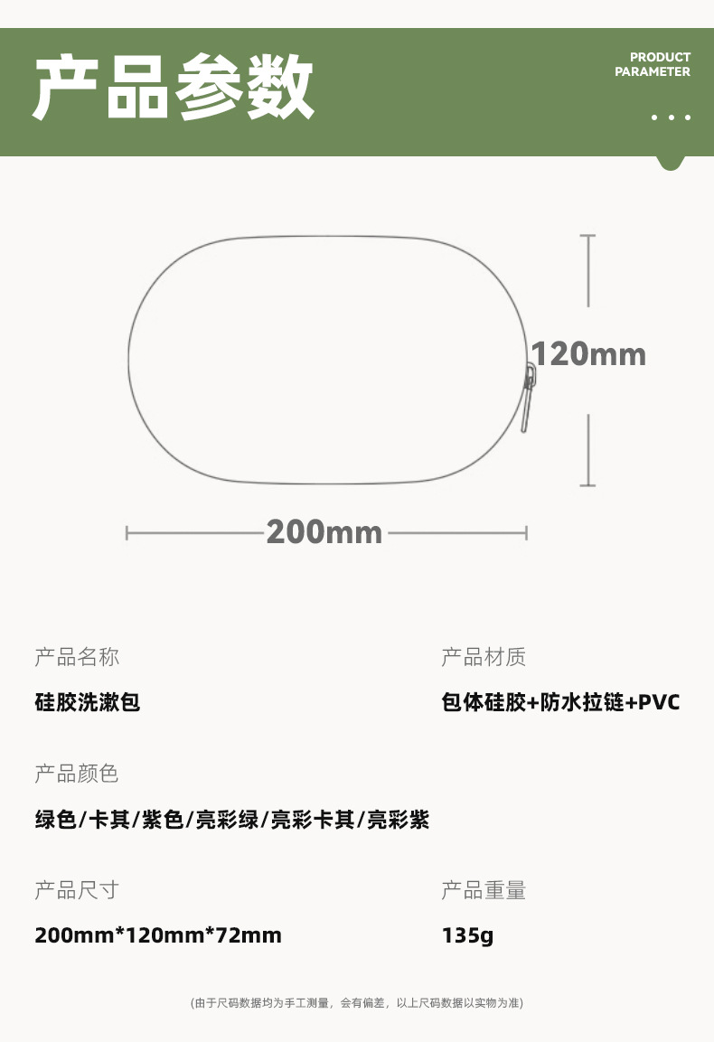 硅胶洗漱包防水化妆包随身便携式大容量出差旅行收纳袋可爱收纳包详情1