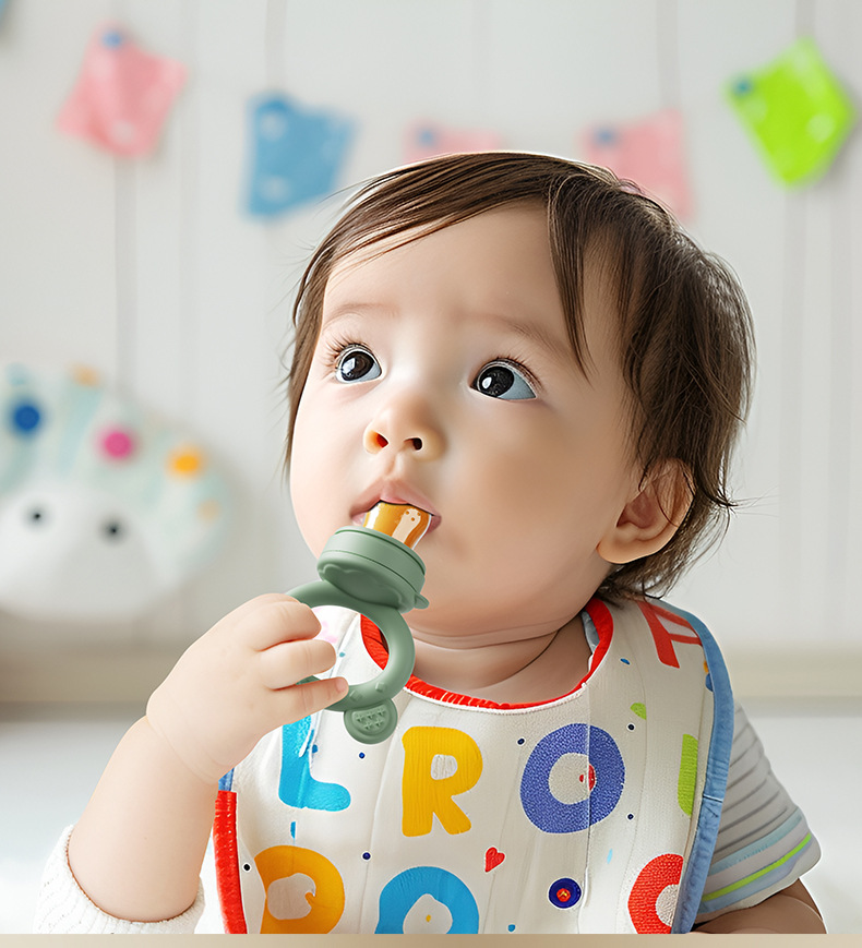 跨境婴儿果蔬咬咬乐辅食工具套食品级硅胶水果喂食器宝宝牙胶奶嘴详情2