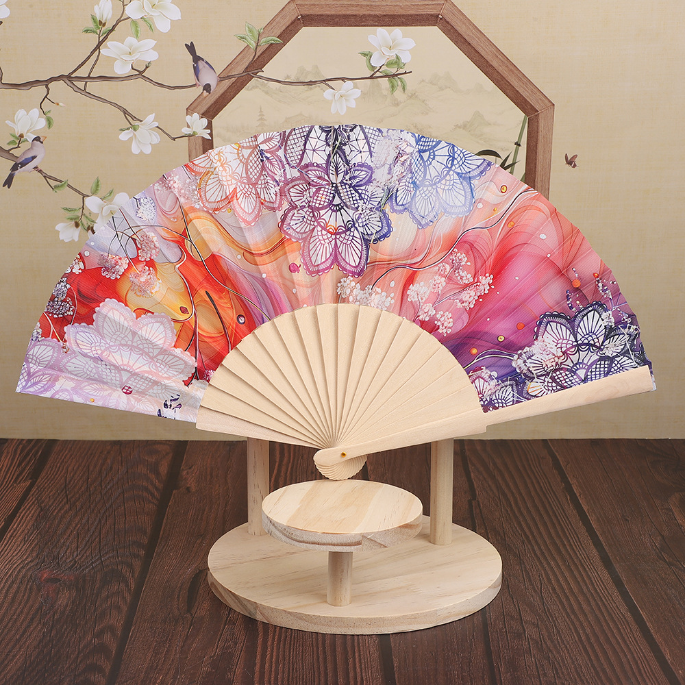 Hemu Bone Craft Fan Factory wholesals creative gifts. Customize 16/18/24 square wooden bone fans according to your drawings pic 4