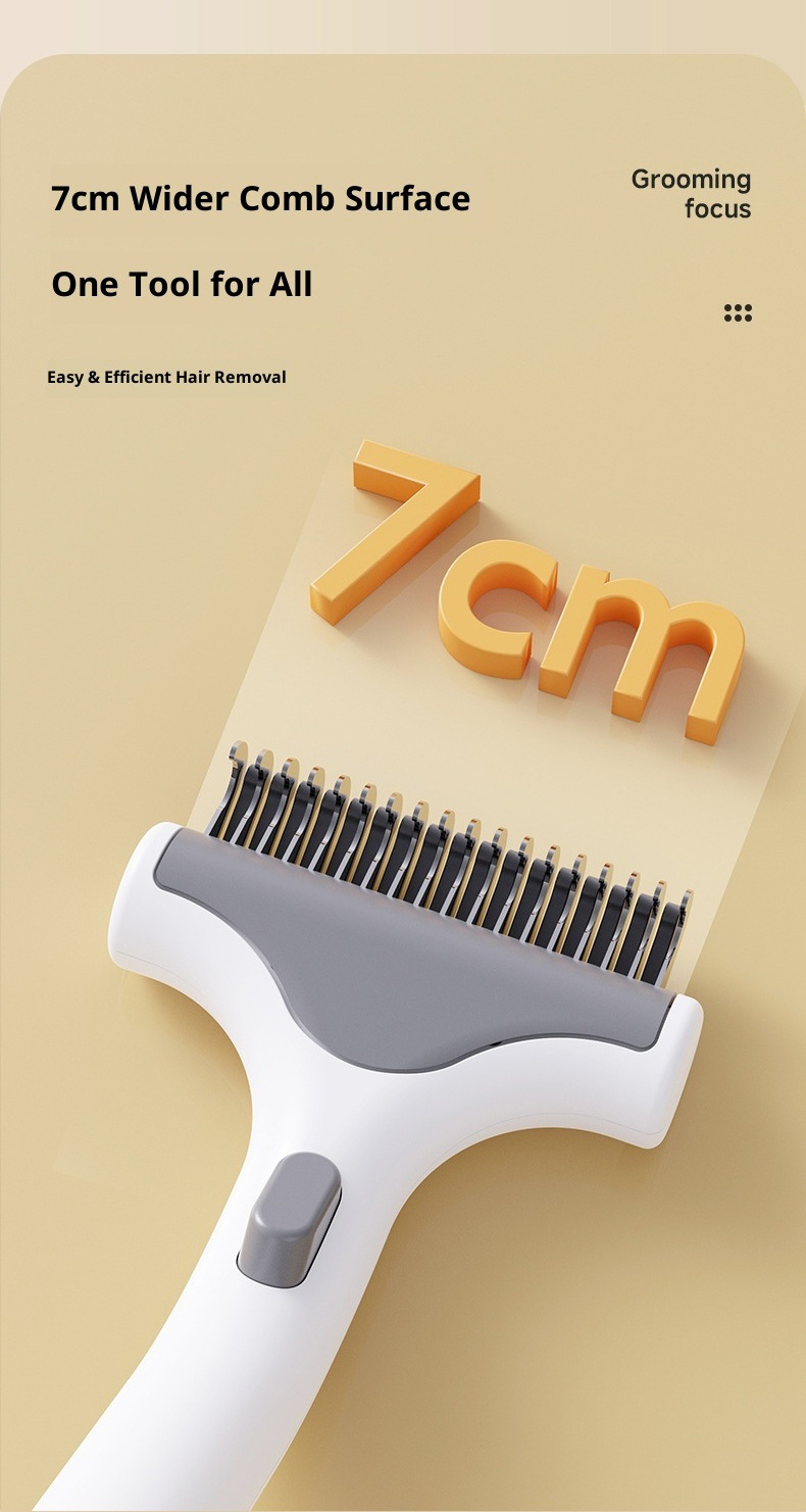 Cross-border pet knot comb, cat comb, floating hair removal comb, beauty hair removal, one-click floating hair removal comb, pet comb pic 6