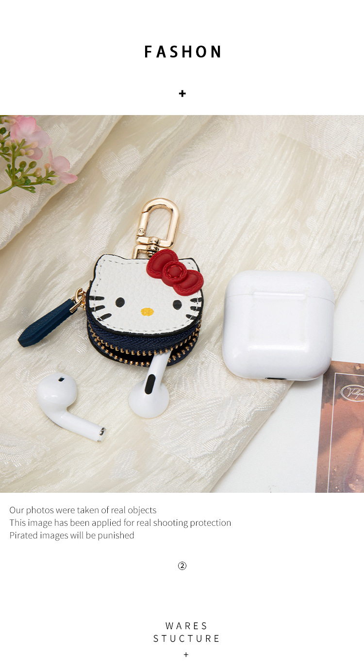 En stock lindo dibujos animados KT gato colgante alto nivel de apariencia hello kitty bolsa colgante llavero chica mejor amiga regalo pic 5