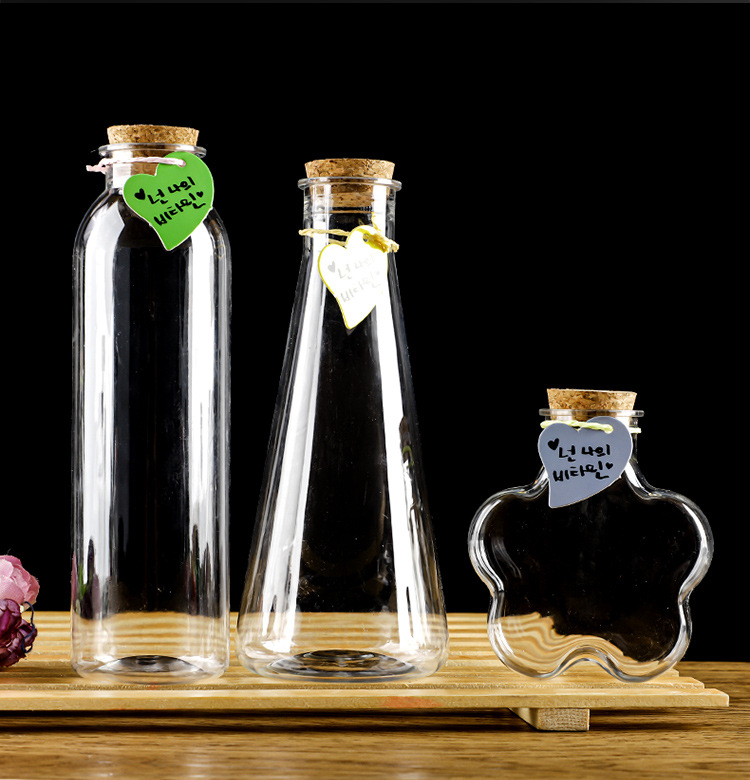 高颜值透明木塞许愿瓶加厚星空星云瓶彩虹漂流幸运星塑料瓶礼品装详情6