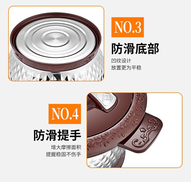 外贸不锈钢双层保温锅三件套大容量保鲜家用套锅保温锅保温饭桶详情16