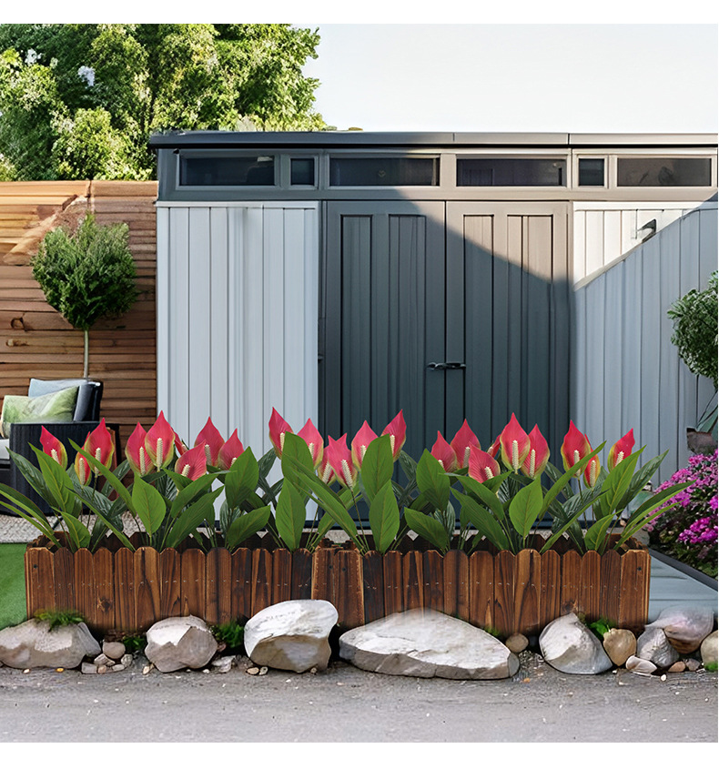 Artificial flowers: outdoor white anthurium, garden decoration, restaurant partition flowers, indoor red anthurium, indoor plastic anthurium, artificial plants pic 7