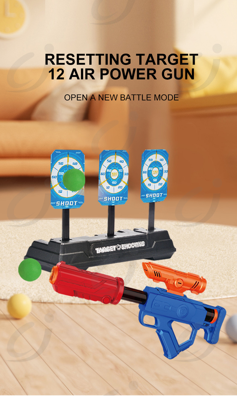 Pistola de juguete aerodinámica transfronteriza para niños pistola de tiro deportivo blanco pariente interactivo infantil pistola de juguete de tiro eléctrico pic 7