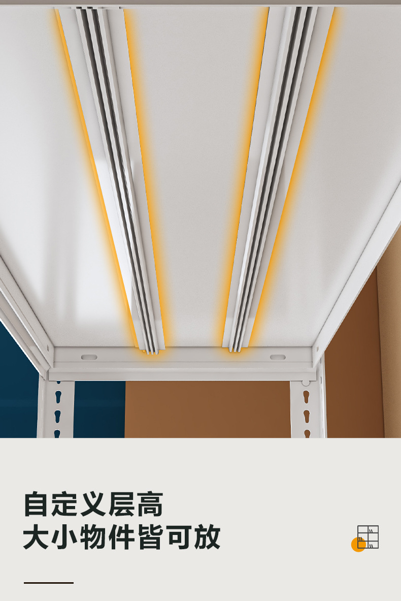跨境专供货架置物架多层厨房微波炉收纳家用阳台落地仓库角钢架子详情7