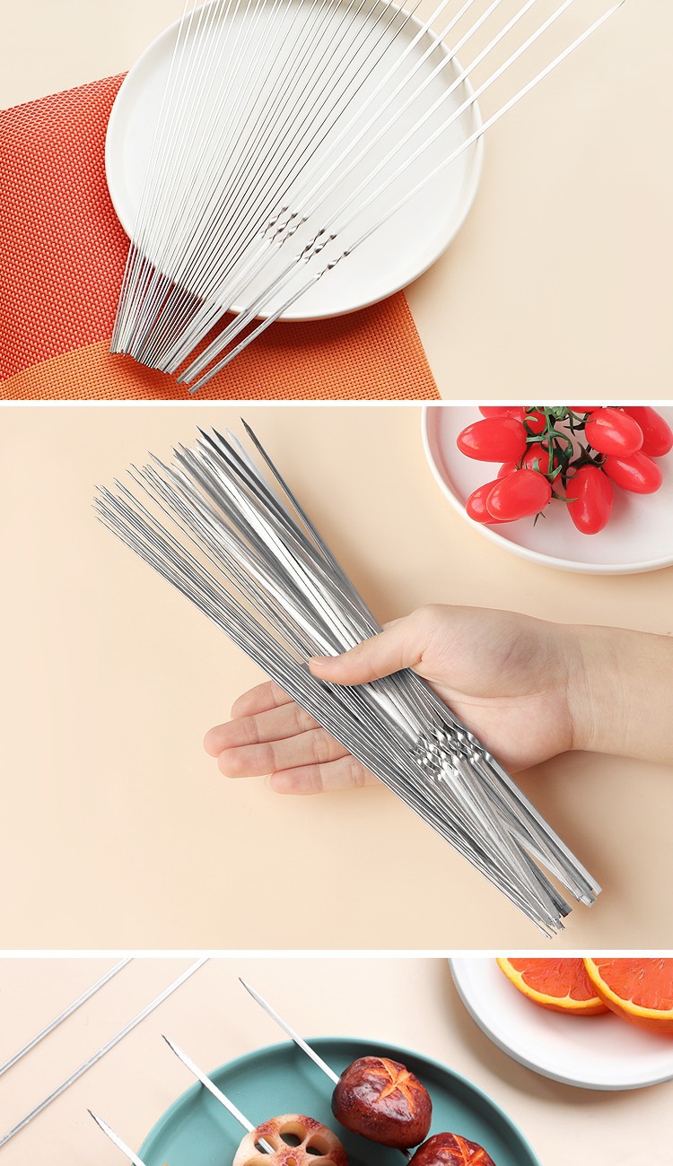 一件代发包邮/烧烤签c1V-签子家用钢签配件圆签烧烤用工具不锈钢详情6