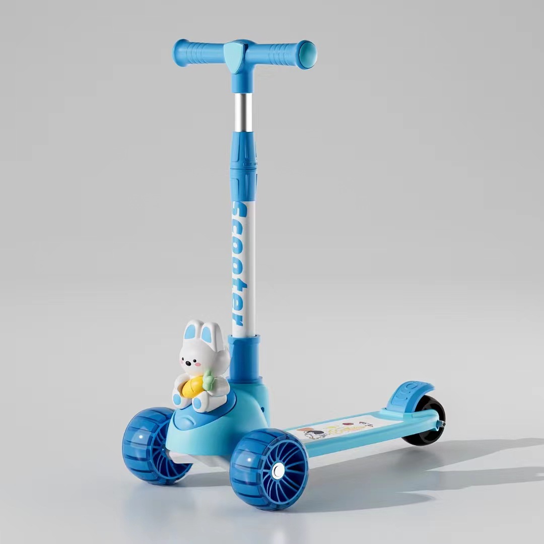 儿童2-12岁滑板车新款折叠音乐灯光溜溜车滑行车男女风车可坐可滑详情7