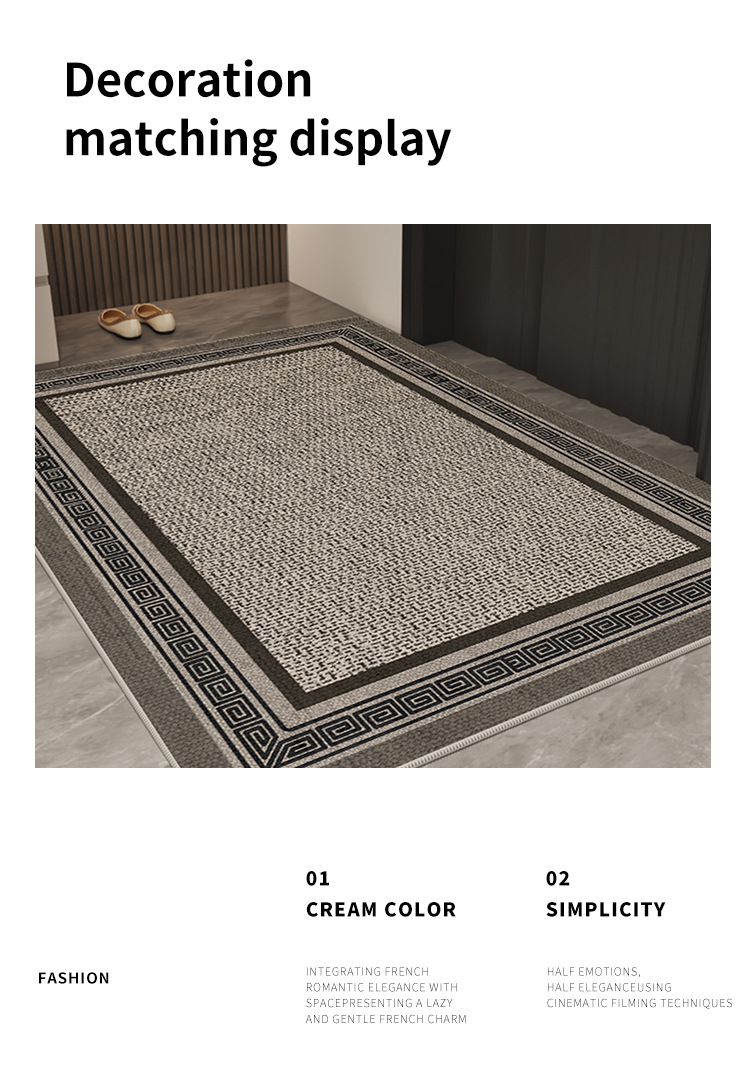 Entrance door floor mat, home light luxury and high-end feel, anti-slip foot mat for the main entrance of the villa, stain-resistant carpet for the entrance foyer pic 13