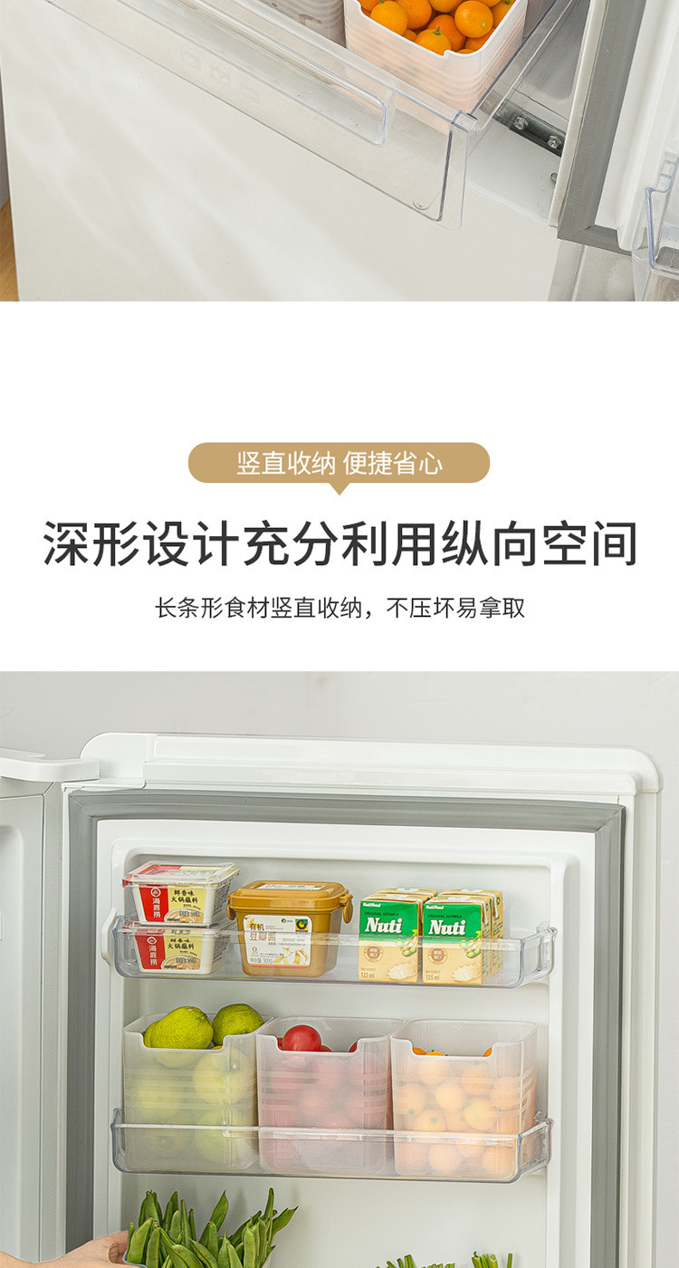 冰箱侧门收纳盒便携多功能分类冰箱置物盒家用大容量拓展冷藏盒详情14