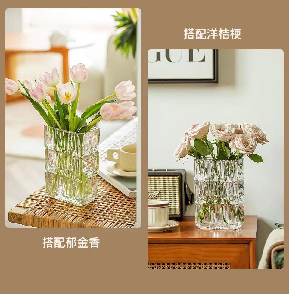 轻奢北欧家居卢索花瓶水养鲜花玫瑰百合客厅桌面简约装饰品插花瓶详情11
