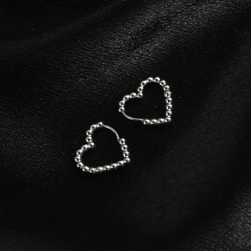 Basic style ear buckles, new fashionable and trendy European and American ins style hammered pattern earrings, titanium steel non-fading earrings and ear rings pic 17