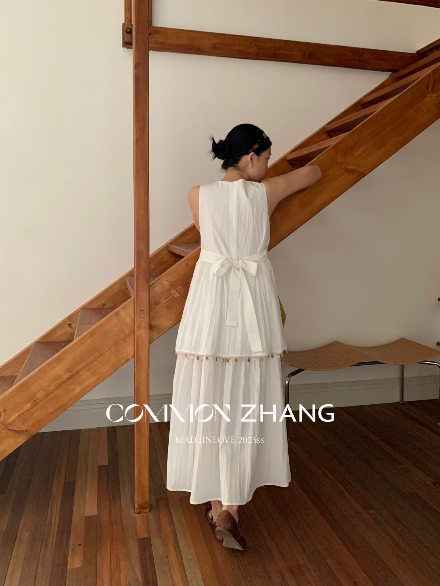 CZ ZHANG Summer Korean version anti-aging button patchwork round-neck sleeveless vest dress B26797 pic 14