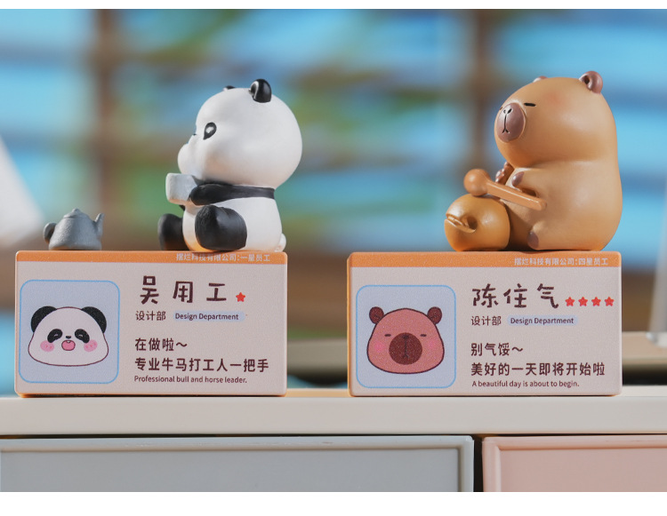 可爱小动物立牌办公室客厅家居桌面摆件解压树脂工艺品现货批发详情12