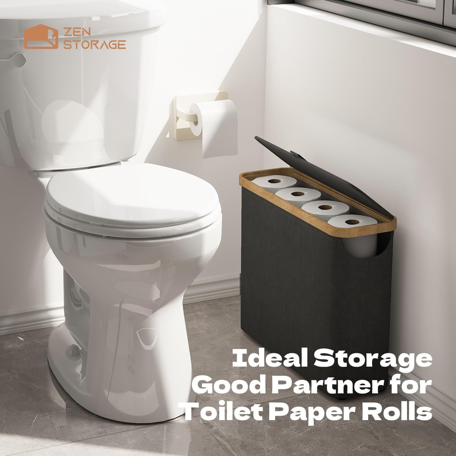 跨境卫生间清洁纸巾篮可折叠带盖卷纸盒布艺中号厨房收纳篮可折叠详情6