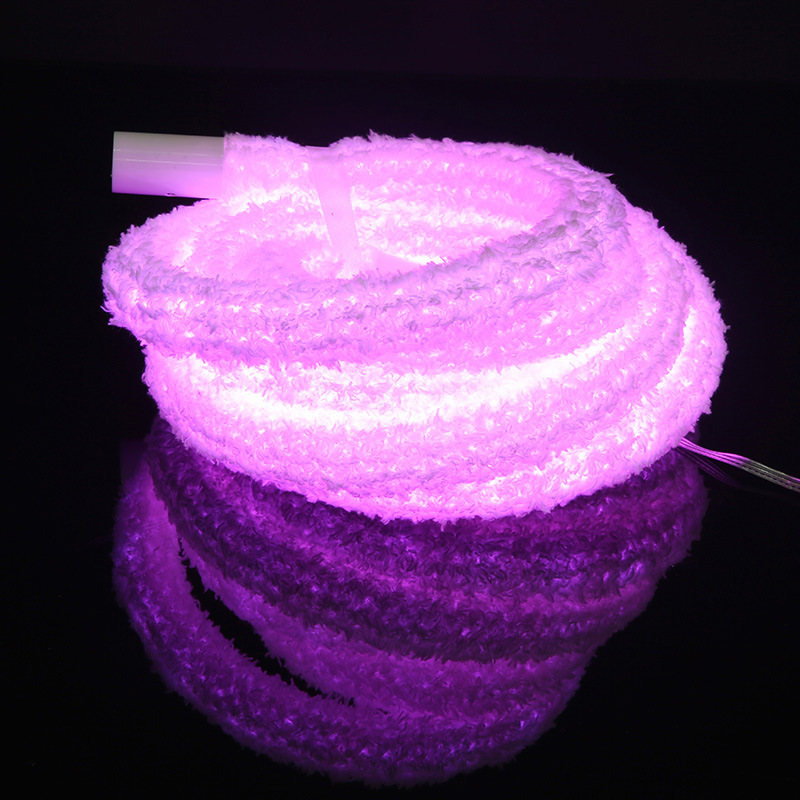 LED flexible color-changing light strip, 360-degree empress velvet woven light, RGB color-changing neon light, outdoor decorative linear light pic 6