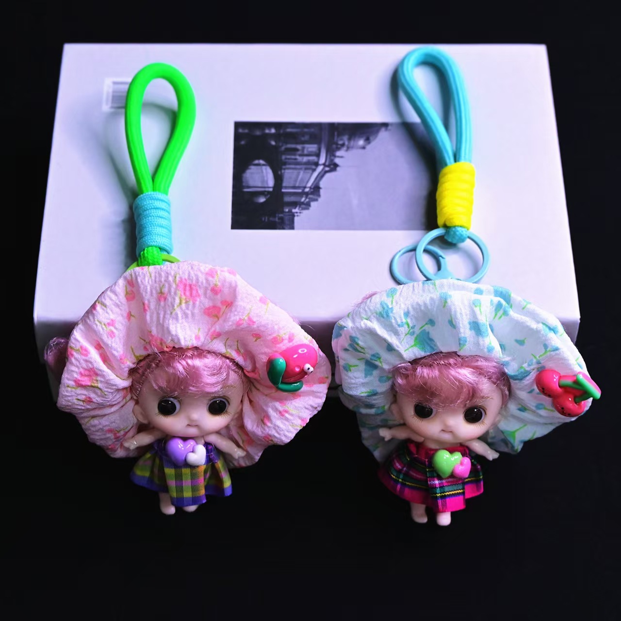 可爱大眼萌妹包包挂件miu系芭比娃娃包包钥匙扣少女diy挂饰ins风详情11