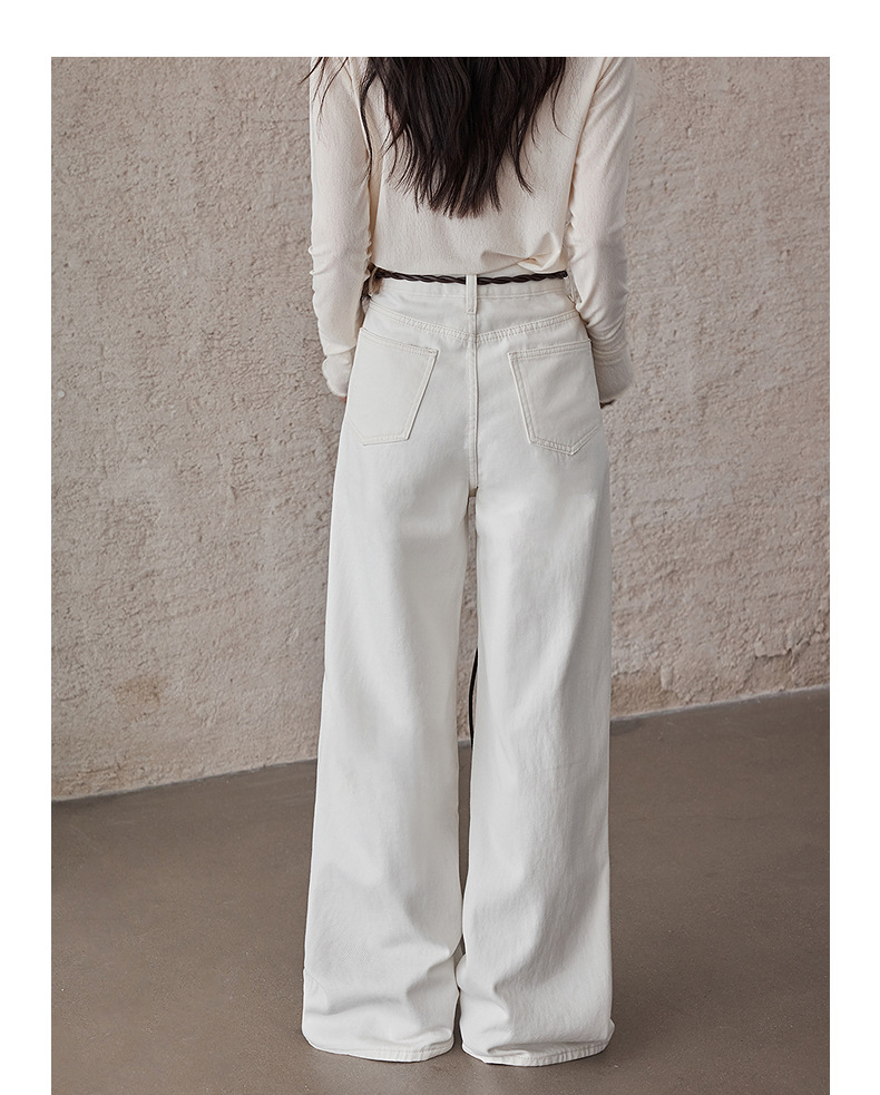 【 Denim Simple】 Ge Ming Korean Commuter straight-leg jeans for Women 2025 Autumn New Style Long Pants N732C pic 36