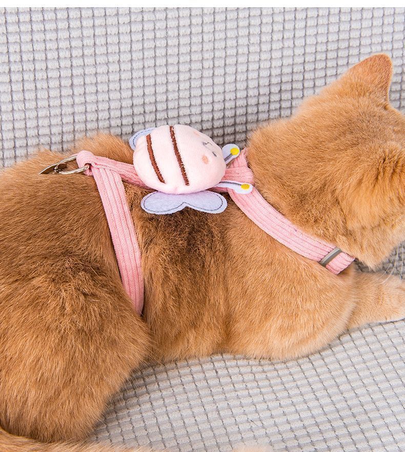 新款宠物小狗牵引绳溜猫咪胸背带户外牵引绳子项圈衣服防爆宠物批详情10