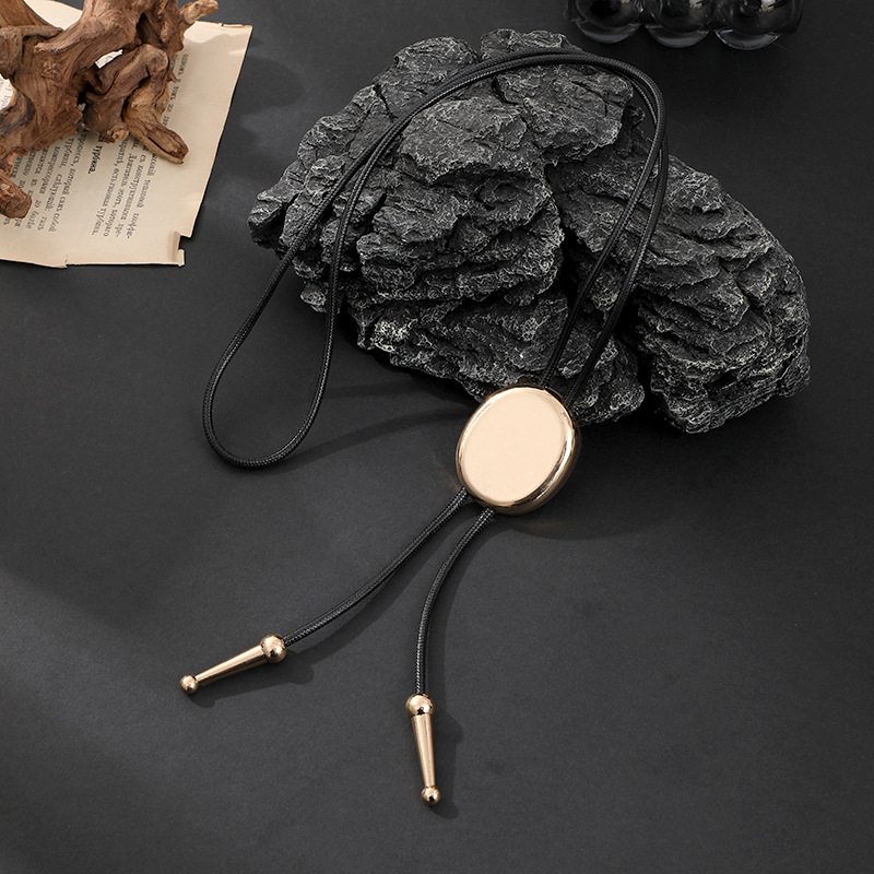 跨境新款亚马逊复古长款毛衣链几何吊坠金属项链高级简约欧美批发详情10