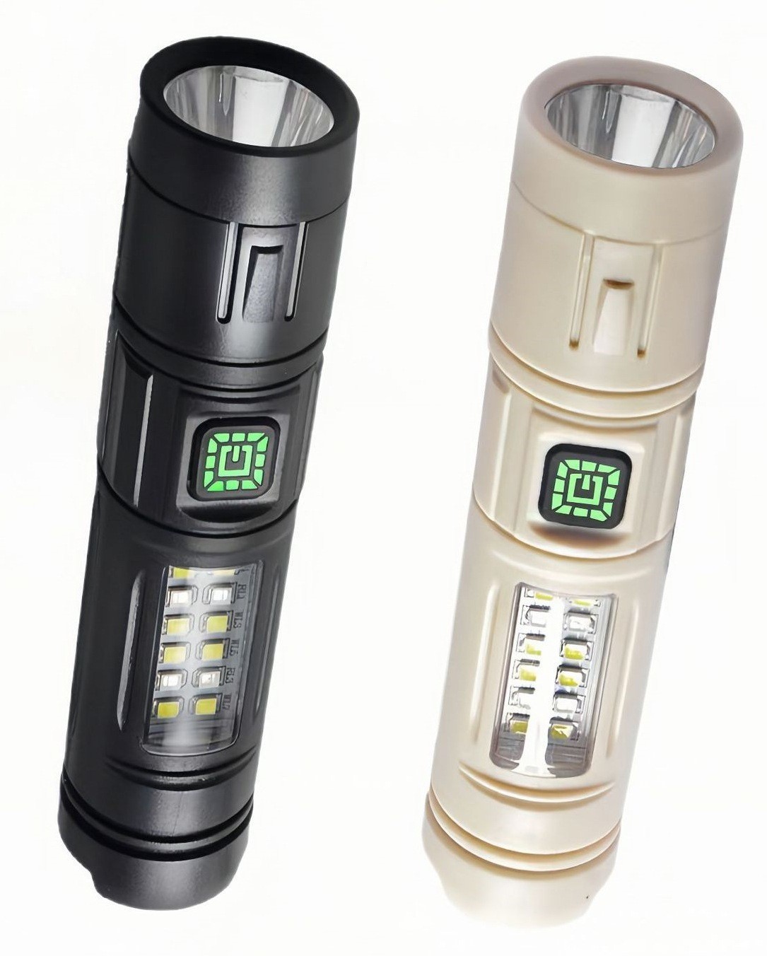 TY-9307迷你LED手电筒强光镭射炮带侧灯变焦充电应急长续航日用照明手握式电筒详情7