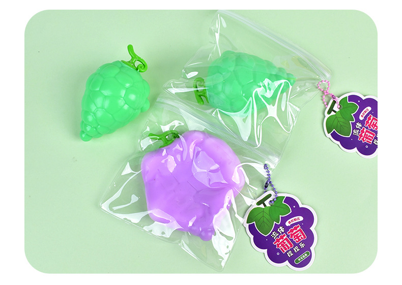 Malleable simulation fruit grape pinching fun stress-relieving toy, slow rebound fluid grape pinching fun venting tool pic 12
