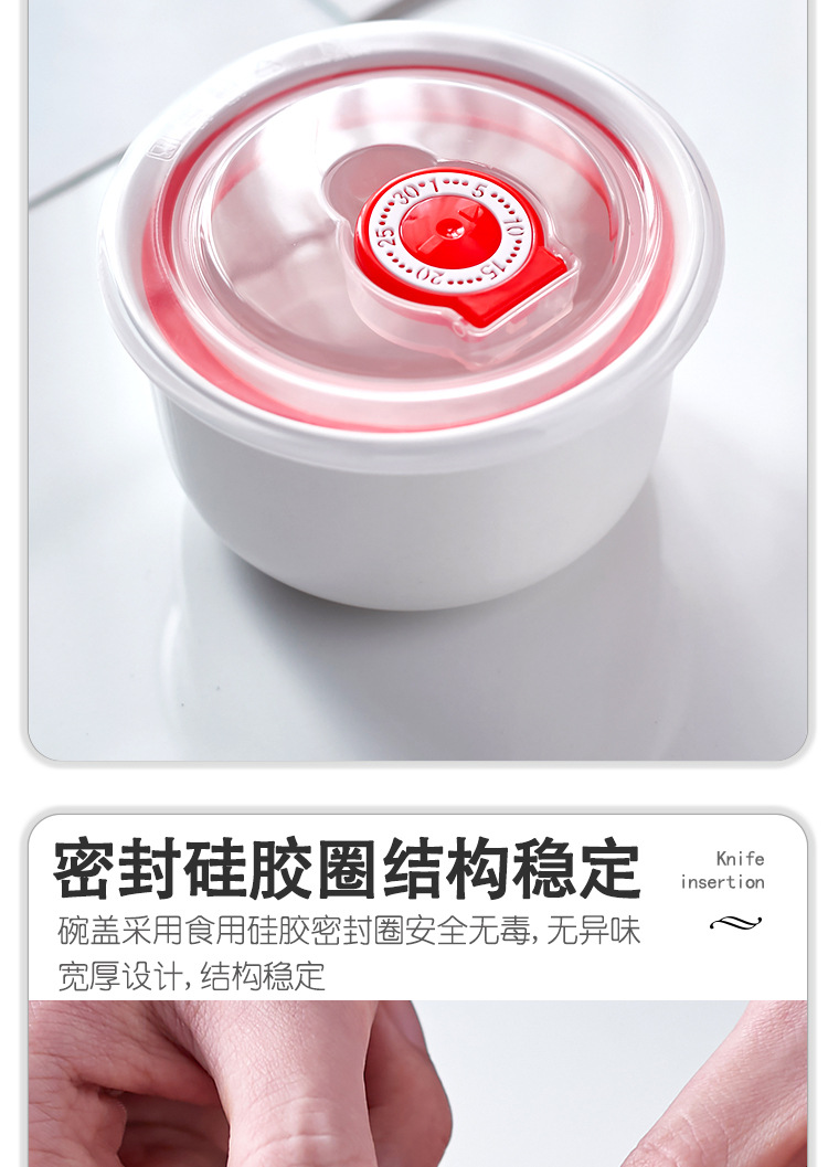 密封带盖便携保鲜碗 家用冰箱保鲜碗学生方便面便当盒汤碗饭碗详情2