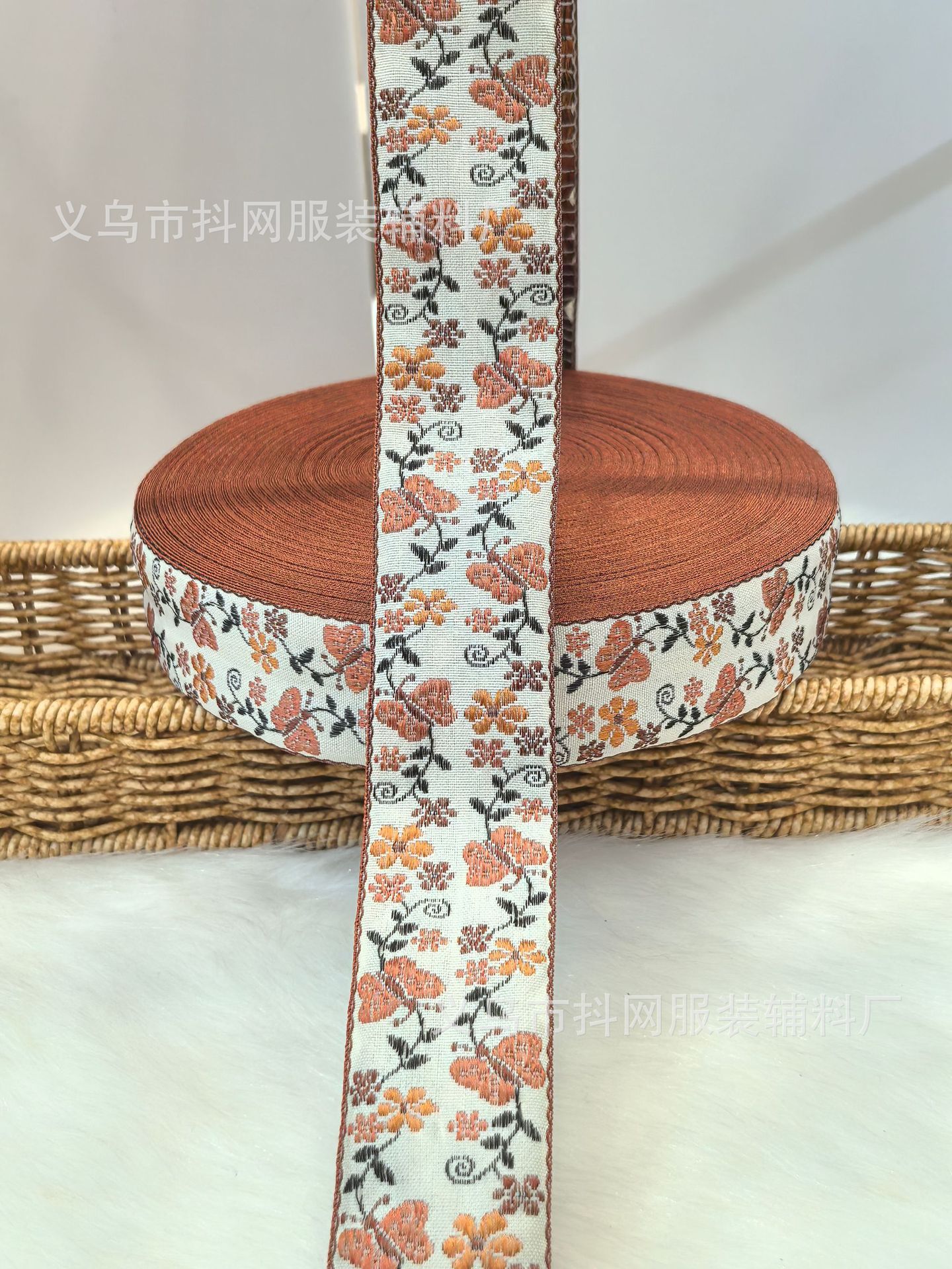 4 cm fashionable little flower butterfly handmade DIY bow webbing Hair accessory headwear edge strap gift box packaging strap pic 5