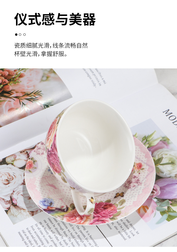 Foreign trade ceramic tea sets, high-temperature resistant flower and plant teapots, mother and child teapot sets, can be equipped with logos pic 13