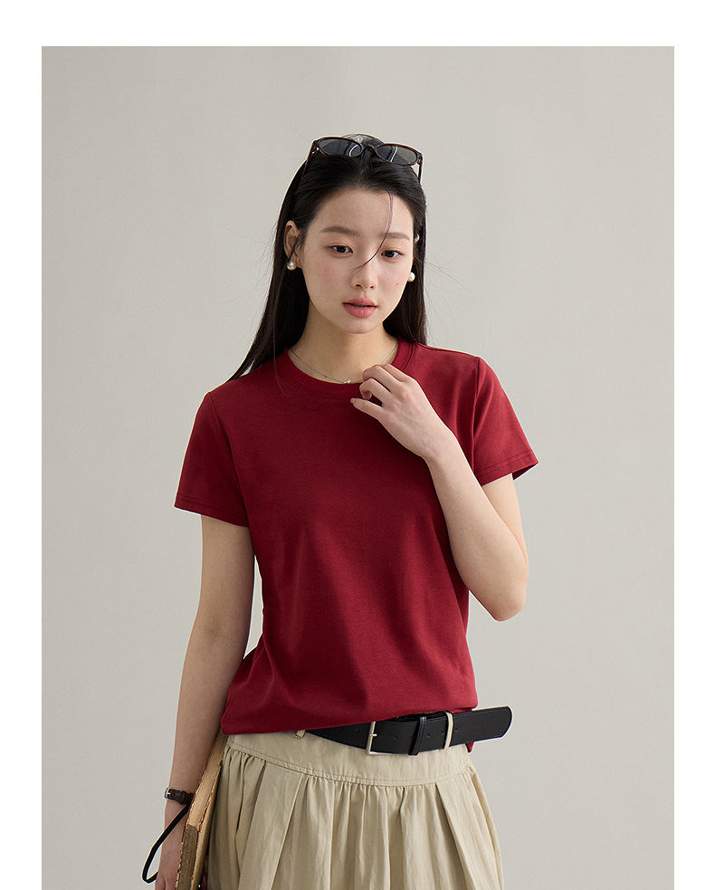 【 Blockbuster B: Super Comfortable Double-collar T-shirt with Upgraded Fabric 】 Spring short-sleeved T-shirt pic 60
