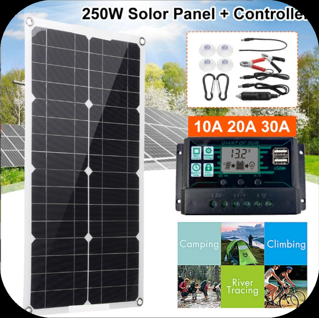 Cross-border solar panel lamp ID100W controller, 25W outdoor car ignition charging bottle, 12V-24V controller pic 3