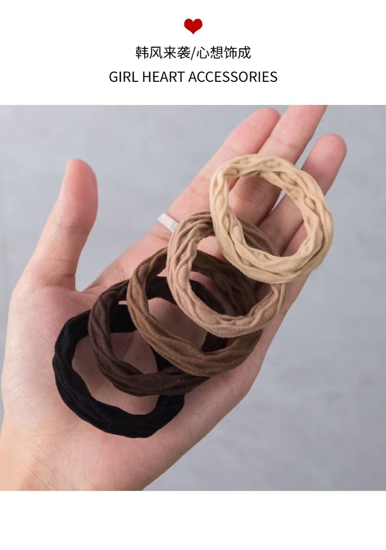 A popular high-elasticity seamless hair band for women, thickened and durable leather band hair tie for women pic 7