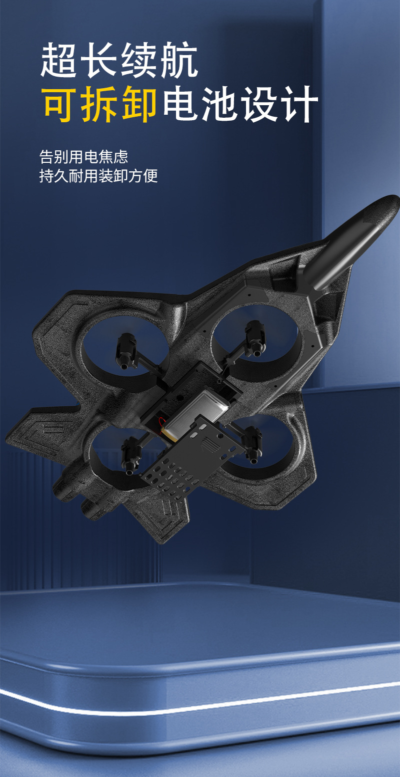 Best-selling remote-controlled aircraft, gravity-sensing stunt quadcopter, foam fighter, and colorful light drone pic 12