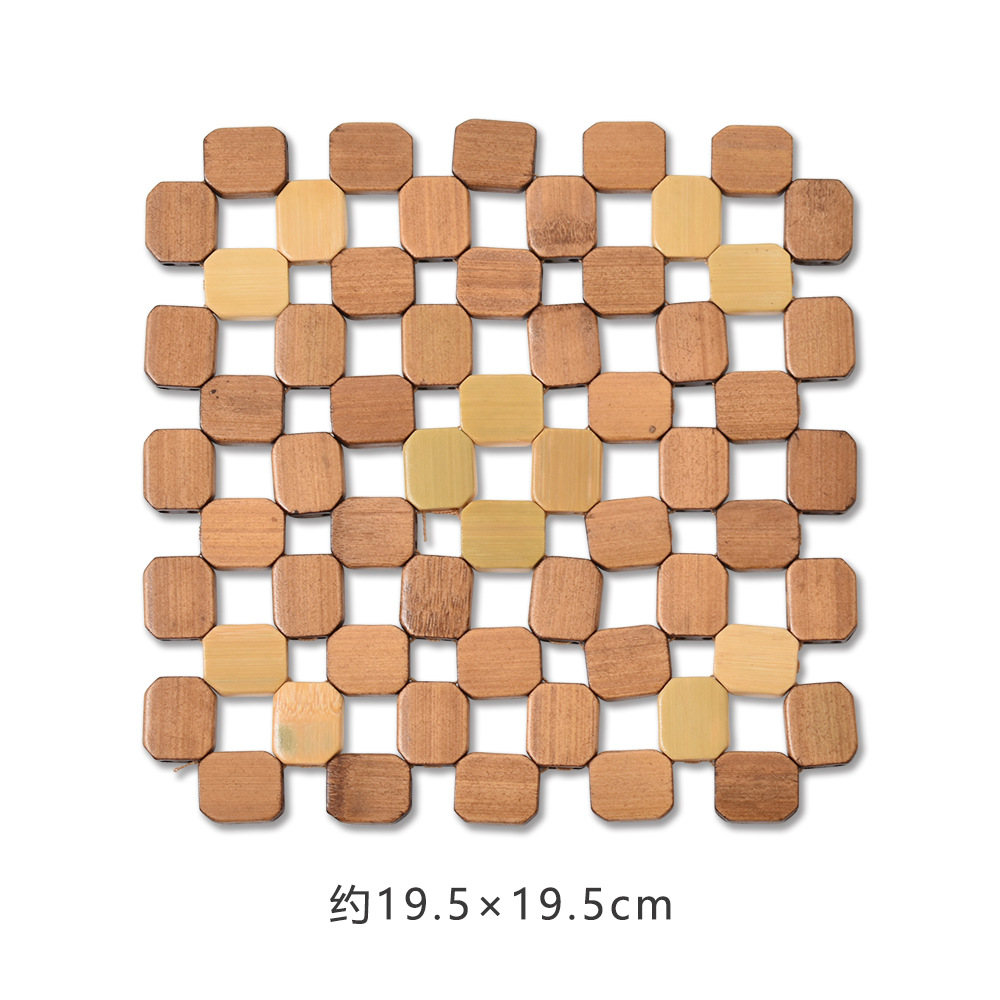 High-quality bamboo heat insulation pads, natural Nan bamboo heat-resistant table MATS, household dining table coasters and bowl MATS, high-temperature resistant heat-resistant pads pic 4