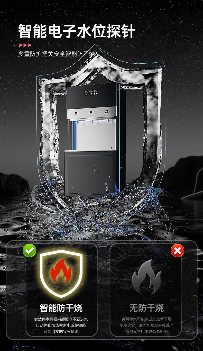 Commercial RO reverse osmosis direct drinking water machine, factory direct supply, school, enterprise workshop cold and hot vertical intelligent water boiler pic 4