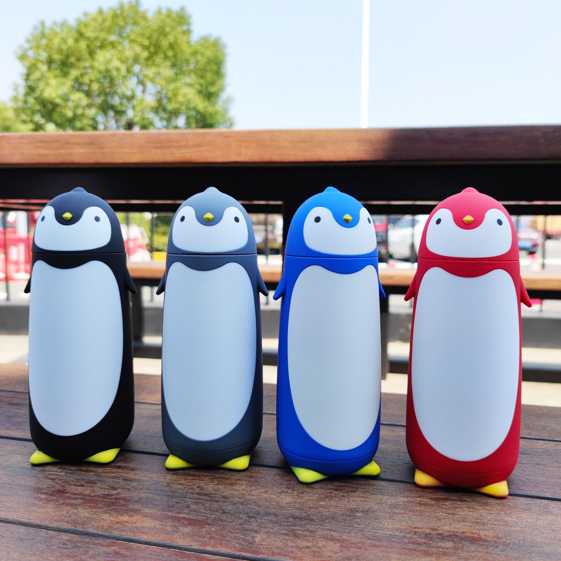 Creative cartoon animal penguin double-layered glass cups, student gift water bottles, foreign trade cross-border beverages pic 3
