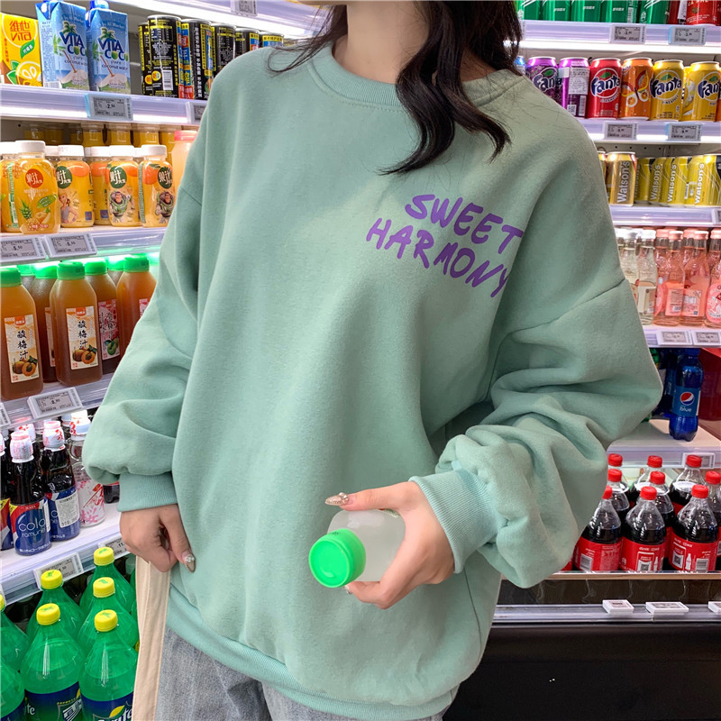 現貨代發跨境臺灣抓絨加厚衛衣2025秋冬新款寬鬆休閒大碼女裝上衣详情6