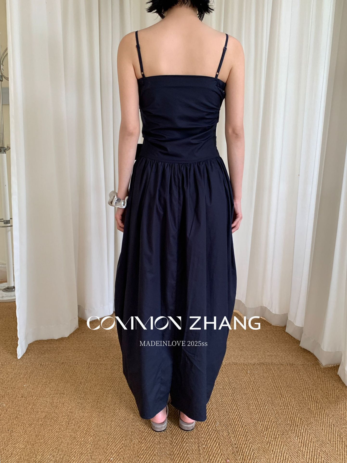 CZ ZHANG Summer Multi-color mint Mamba style lace-up waist-cinching and slimming halter flower bud dress for women B26925 pic 49