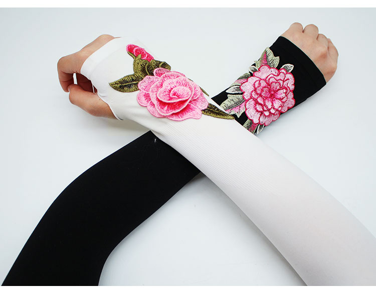 防晒袖套女防紫外线冰丝手袖护臂骑行夏天开车长款手臂套薄款户外详情13