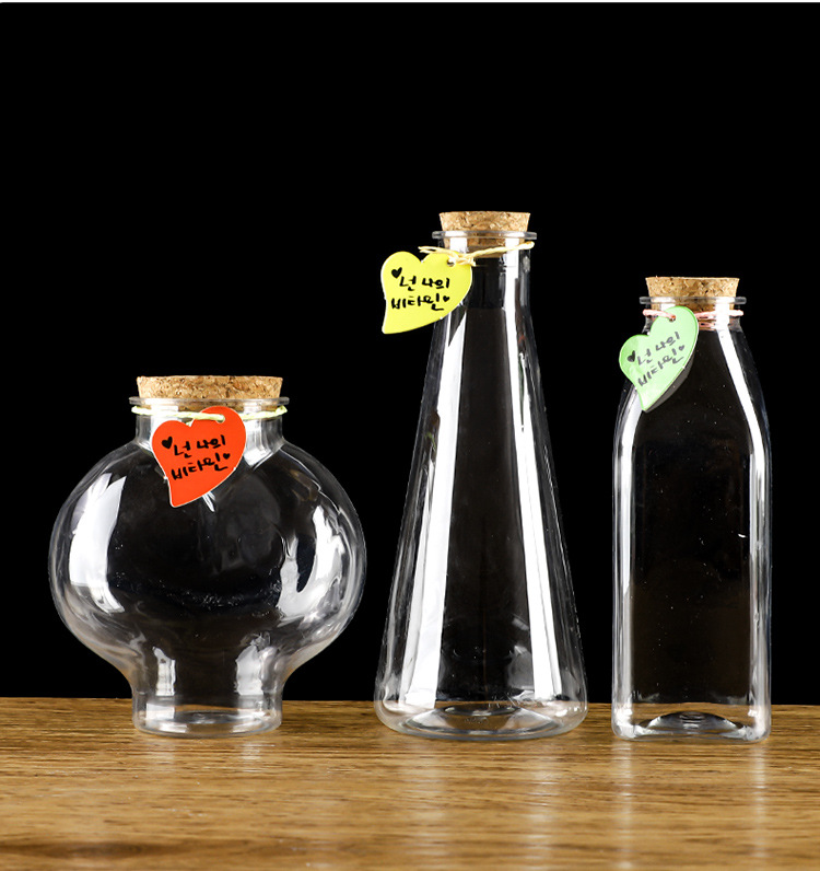 高颜值透明木塞许愿瓶加厚星空星云瓶彩虹漂流幸运星塑料瓶礼品装详情13