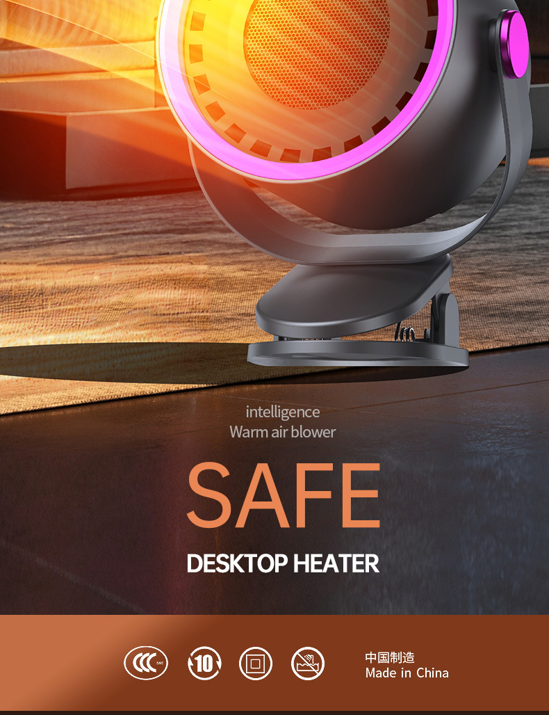 Cross-border new model warm air blower, small desktop, small sun, winter household heater, office, bedroom, dormitory wholesale M142 pic 2