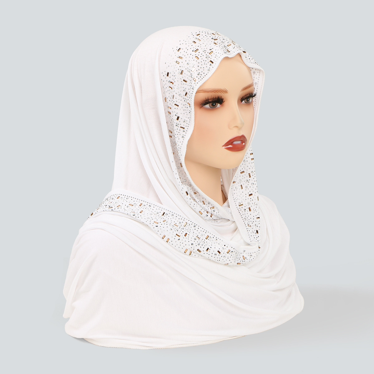 New best-selling irregular-shaped diamond ironing diamond versatile long scarf for women, Malay fashionable and elegant decorative headband, shawl and scarf pic 5
