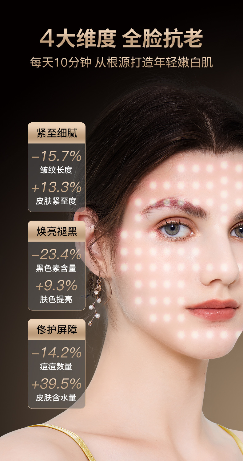 shanilak Home Red LEDLCD color light beauty brightening and Stabilizing Face Mask Device pic 3