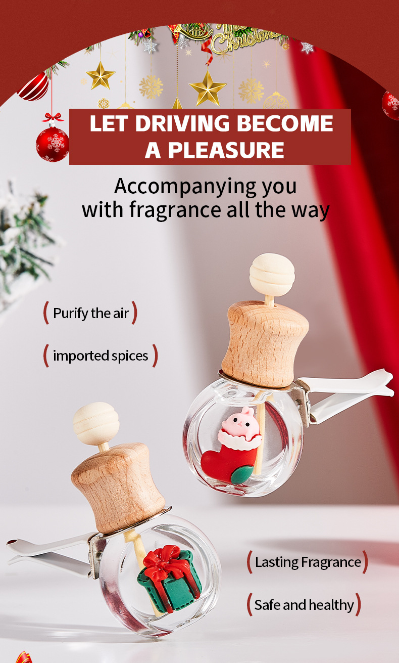 【跨境专供】FORMBO圣诞汽车香水持久留香车内装饰品精油车载香薰详情4