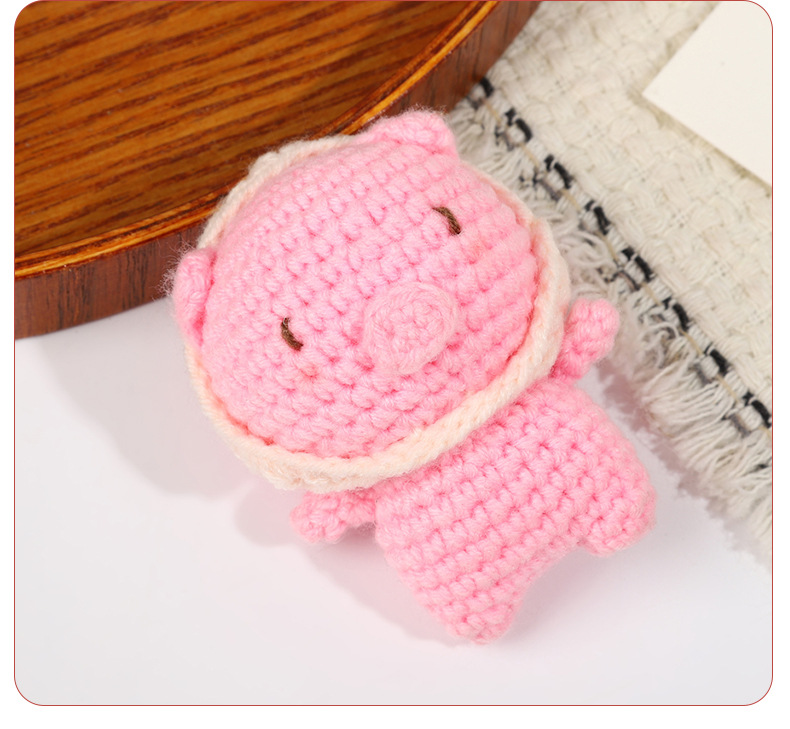 迷你小玩偶可爱动物diy毛线自制钩针娃娃编织钥匙扣挂件DIY礼品详情11